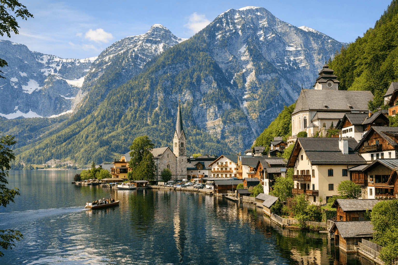 UNESCO-Welterbe Hallstatt am See nahe der Dachstein-Region