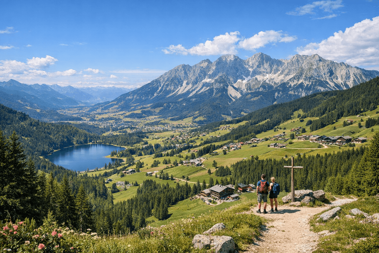 Panoramablick auf die Region Schladming-Dachstein im Salzkammergut