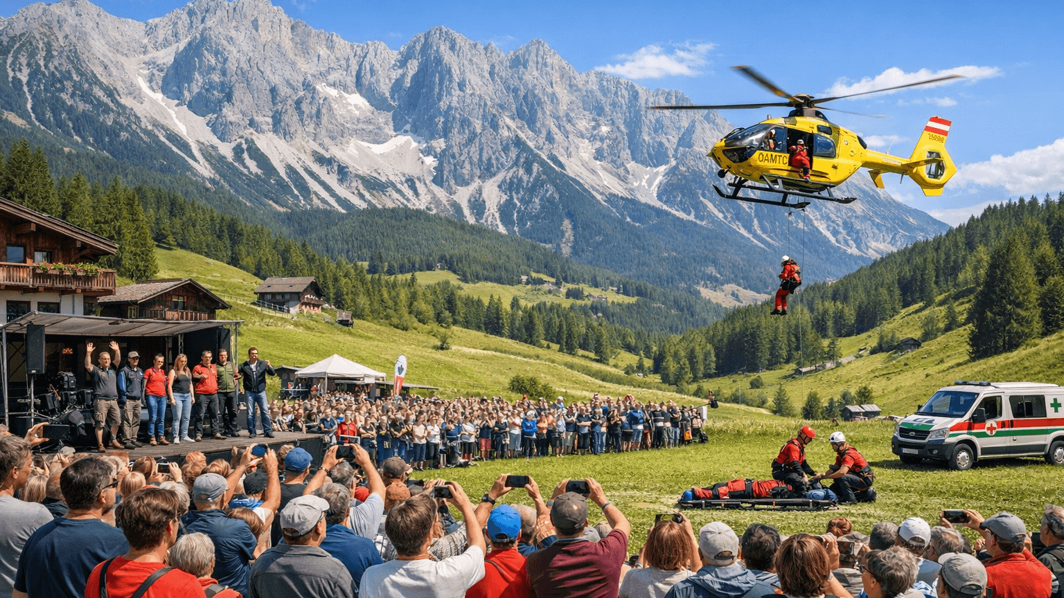 1.500 Bergretter-Fans beim Fantag in Ramsau am Dachstein