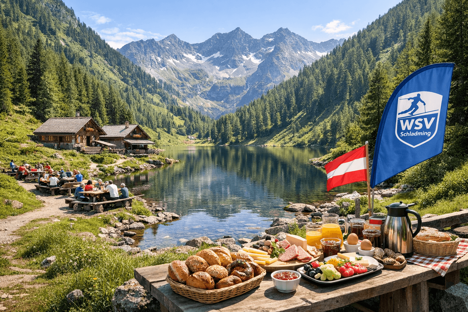 Duisitzkarsee in Schladming mit Bergpanorama im Sommer